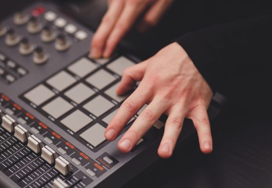 man in the studio creates electronic music man in the studio creates electronic music