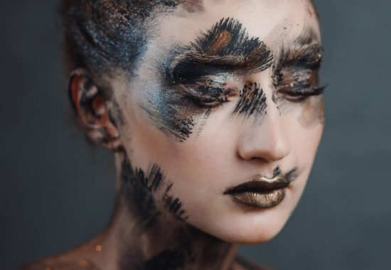 Halloween make up. Portrait pale gothic daemon woman. Halloween make up. Portrait pale gothic daemon woman.